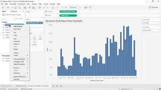 Dynamic End Date via Dynamic Parameter in Tableau