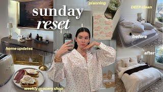 SUNDAY RESET  vlog | deep clean, home decor updates, hauls, grocery order, weekly intentions