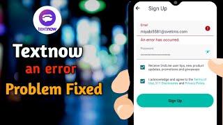 textnow an error has occurred problem Fixed ।। textnow an error bangle 2024 