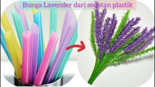 Ide Kreatif Bunga Lavender dari sedotan plastik / DIY