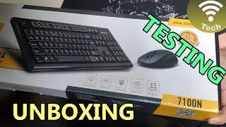 Unboxing and testing A4Tech 7100N wireless keyboard and mouse