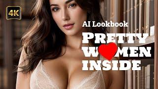 ️[4K] AI Lookbook Beauty Model Video  Library's Beauty Odyssey