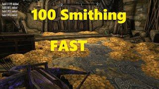 Skyrim Level 100 Smithing And Gold Fast