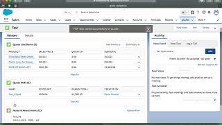 How to create quotes and add products to opportunity
