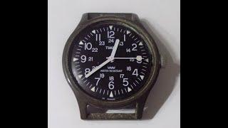 Review 1988 Timex Camper Military Army Mechanical Wind up men's plastic rare 1980's Watch vintage