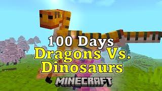 100 Days Dragons Vs. Dinosaurs in Minecraft/ Epi. 04:  A Raptor Pack DISASTER