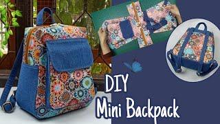 DIY Cara Membuat Tas/Zinnia Backpack/Mini Backpack Tutorial & Pattern