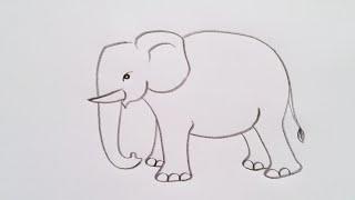 how to draw elephant drawing easy step by step@Aarav Drawing Creative