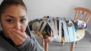 STRONGEST DUCT TAPE EVER TABLE ESCAPE CHALLENGE!! **I BROKE UP WITH MY BOYFRIEND PRANK**