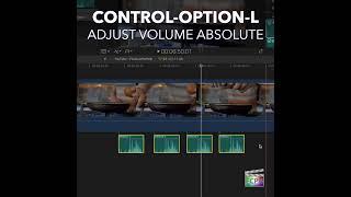 Final Cut Pro Shortcut | Control-Option-L | Adjust Volume Absolute