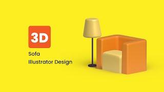 How to Create a 3D Sofa in Adobe Illustrator - Complete Step-by-Step Guide