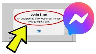 How To Fix Facebook Messenger App Login Error An unexpected error occurred. Please try logging in ag