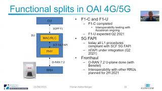 OAI 5G RAN Project Group: Status and Roadmap of NSA and SA developments