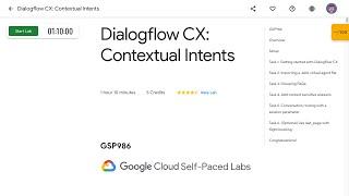 Dialogflow CX Contextual Intents GSP986