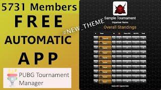 Free | Points Table Making for PUBG made easy with Tournament Management App for PUBG