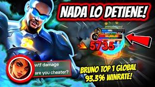 THIS IS WHY HE IS THE BEST CRITICAL DAMAGE MARKSMAN! BRUNO TOP 1 GLOBAL 93.3% WINRATE! | MLBB