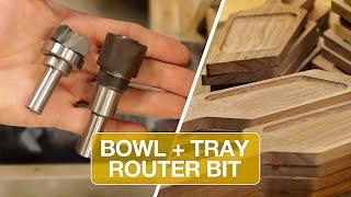 Using A Bowl & Tray Router Bit - Seth's Short #shorts