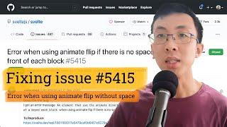 Fixing issue #5415 - Error when using animate flip if there is no space in front of each block