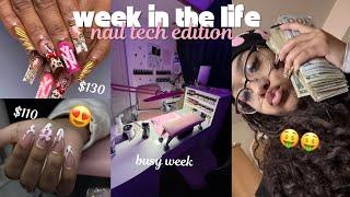 a week in the life of an 18y/o nail tech  *realistic*