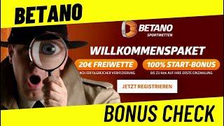 BETANO BONUS CHECK ️ 20€ Freiwette + 80 Euro Bonus: Lohnt sich das?
