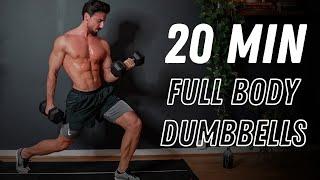 20 MIN FULL BODY DUMBBELLS WORKOUT | Rowan Row