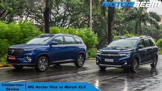 MG Hector Plus vs Maruti XL6 - Comparison Review | MotorBeam