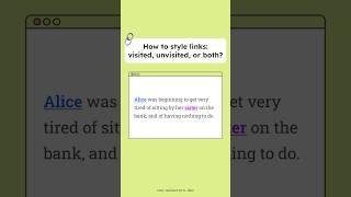 How to style links, visited, unvisited, or both? :any-link #css #cssselectors #frontendly