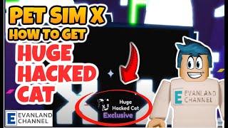 HOW TO GET HUGE HACKED CAT IN PET SIMULATOR X GLITCHED UPDATE || EVANLAND CHANNEL