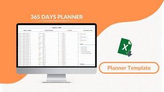 365 Days Planner Excel Template