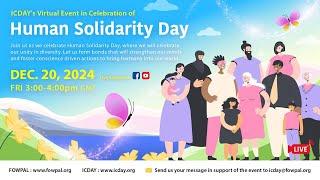 ICDAY's Virtual Event in Celebration of Human Solidarity Day, 12/20/24