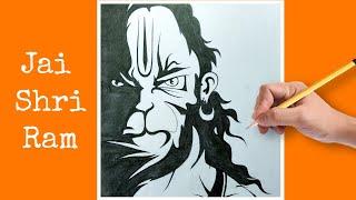 Hanuman ji Drawing Easy | Lord Hanuman Drawing | Pencil Sketch Easy | God Drawing