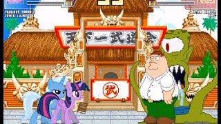 MUGEN Request [978]: Twilight Sparkle Alicorn & Trixie Lulamoon vs. Peter Griffin 71113 & Kang