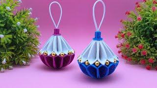 Glitter Foam Sheet Christmas Tree Ornaments | Christmas Decoration Ideas | Hanging Christmas Crafts