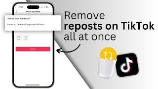 How to remove reposts on TikTok all at once | (updated way)