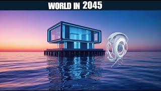 Futuristic beach house with AI , Modern beach house design | Smart Home Future | Luxury Robot Home