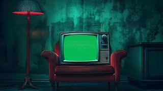 Retro TV - Dark Green Screen Template