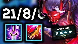 Blood Moon Zed Destroying Soloq | 60,000 DAMAGE CARRY