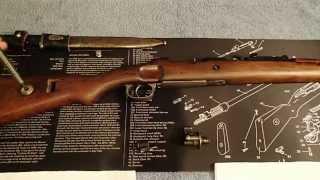 Mauser 98K Field Strip and disassembly. WWII German military standard rifle