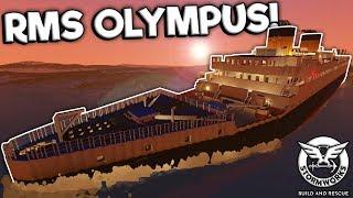 RMS Olympus Loses Power & Sinks in Massive Waves! - Stormworks Gameplay - Sinking Ship Survival