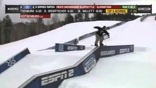 2013 X Games Aspen Sage Kotsenburg Run 2 Men s Snowboard Slopestyle Elimination