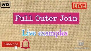 full outer join in SQL ‍ with practical examples//2020//Priya