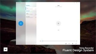 New Windows Fluent Design System Designed with Adobe Experience Design - Voice Recorder - Speedart