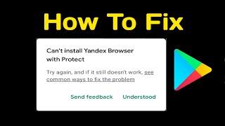 How to fix can't install app in play store | Can't install app play store