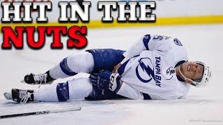 (NHL) HIT IN THE NUTS