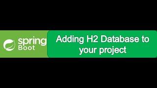Adding h2 database in spring boot