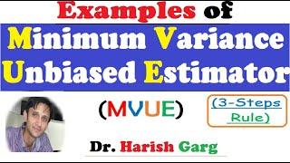 MVUE | Minimum Variance Unbiased Estimator| 3 step rule
