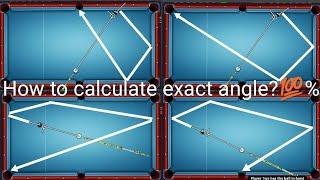8 ball pool - How to calculate exact angle?[ %] Easy and simple