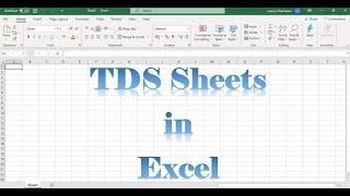 Creating and Using TDS Sheets in Excel | English