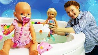 Puppenvideo für Kinder mit Barbie. 3 Folgen am Stück. Spielzeug Video auf Deutsch.