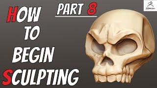 ZBrush Beginner Tutorial How to Begin Sculpting Part 8 - Urdu/Hindi